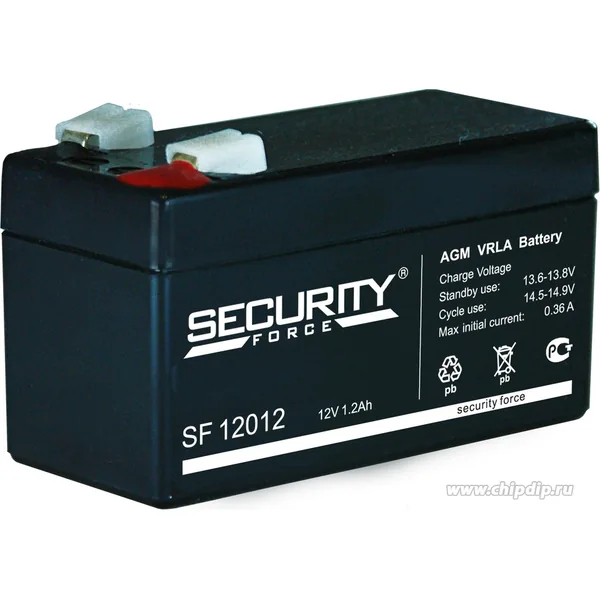 Аккумулятор Security Force SF 12012 12V 1,2Ah AGM