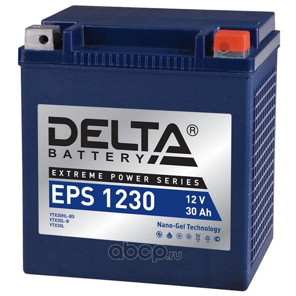 Аккумулятор DELTA EPS 1230MF 12V 30Ah GEL EN360
