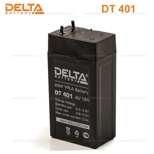 Аккумулятор DELTA 1 Ач, 35x22x69