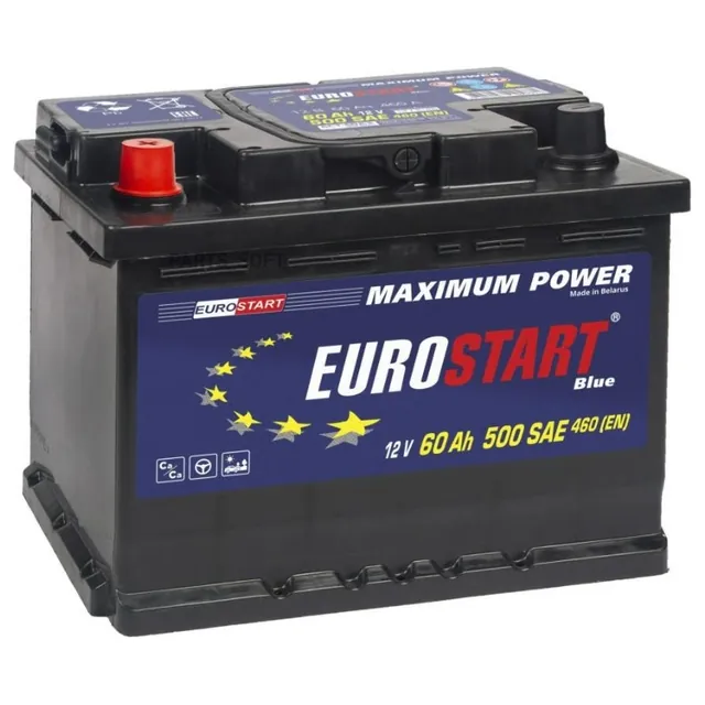 Аккумулятор EUROSTART 60 Ач 520 А (EN), обратная полярность, LN2