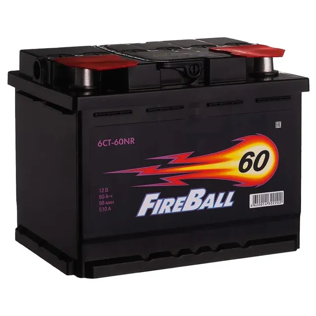 Аккумулятор FIRE BALL 60 Ач 510 А (EN), прямая полярность, LN2