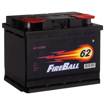 Аккумулятор FIRE BALL 62 Ач 500 А (EN), прямая полярность, LN2