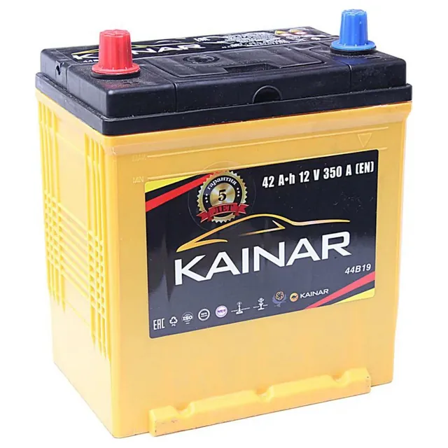 Аккумулятор KAINAR Asia 42 Ач 350 А (EN), обратная полярность, B19
