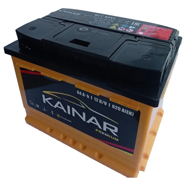 Аккумулятор KAINAR Premium 64 Ач 620 А (EN), обратная полярность, LN2