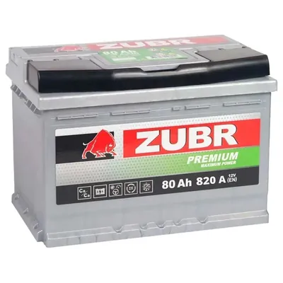 Аккумулятор ZUBR Premium ZP800 80 Ач 820 А (EN), обратная полярность, LN3